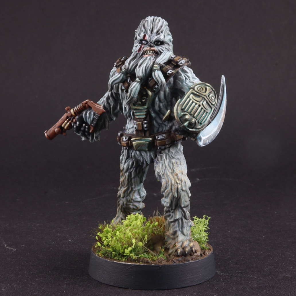Star Wars Legion painted Wookiee Warrior Leader miniature