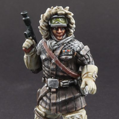 Star Wars Legion - Painted Han Solo in Hoth outfit miniature (3D printed, sculpted by Skull Forge Studios)