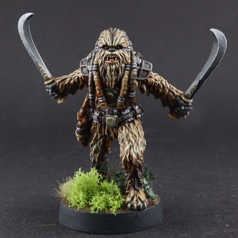 Star Wars Legion painted Wookiee Warrior miniature